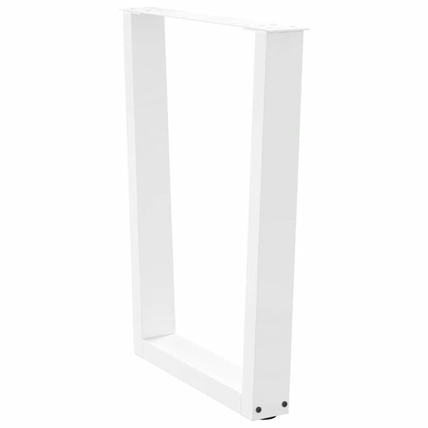 vidaXL Esstischbeine V-Form 2 St&uuml;ck Wei&szlig; 60x(72-73,3) cm Stahl