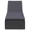vidaXL 9-tlg. Garten-Essgruppe Poly Rattan Schwarz