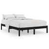 vidaXL Massivholzbett Schwarz Kiefer 120x200 cm