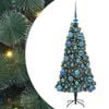 vidaXL K&uuml;nstlicher vorbeleuchteter Weihnachtsbaum mit Kugelset 120 cm
