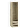 vidaXL Kleiderschrank mit Schubladen Sonoma-Eiche 50x50x200 cm