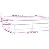 vidaXL Boxspringbett mit Matratze Schwarz 200x200 cm Stoff
