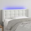 vidaXL LED Kopfteil Wei&szlig; 93x16x78/88 cm Kunstleder