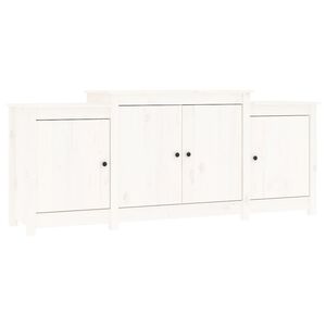 vidaXL Sideboard Wei&szlig; 164x37x68 cm Massivholz Kiefer