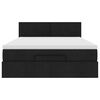 vidaXL Ottoman-Bett mit Matratze Schwarz 140x190 cm Stoff