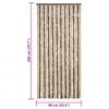 vidaXL Fliegenvorhang Dunkelbraun und Beige 90x200 cm Chenille