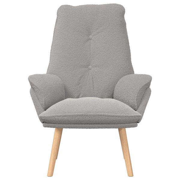 vidaXL Sessel Hellgrau 69 x 74 x 93 cm Sherpa-Stoff