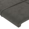 vidaXL Boxspringbett mit Matratze Dunkelgrau 140x200 cm Samt