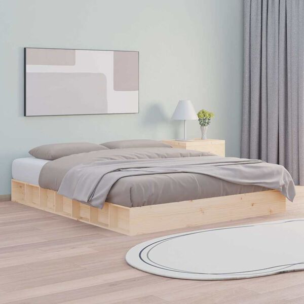 vidaXL Massivholzbett 180x200 cm