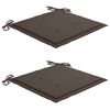 vidaXL Gartenst&uuml;hle 2 Stk. mit Taupe Kissen Teak Massivholz