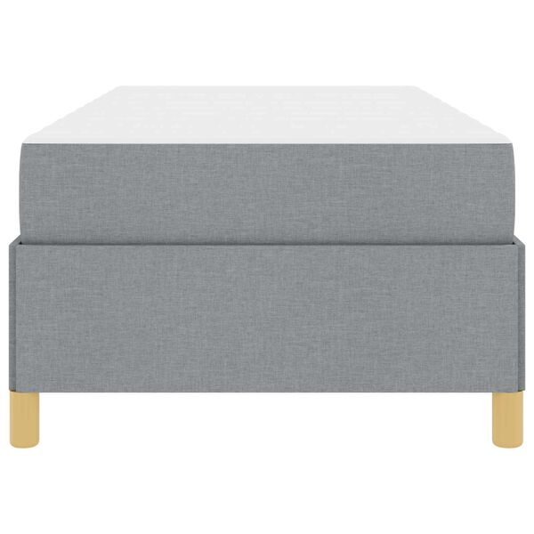 vidaXL Bettrahmen mit Matratze Hellgrau 80 x 200 cm Stoff