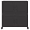 vidaXL Sideboard Schwarz 68x39x72 cm Stahl