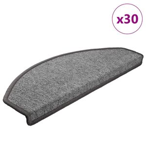 vidaXL Stufenmatten 30 Stk. 65x24x4 cm Dunkelgrau Halbrund Gro&szlig;
