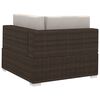 vidaXL 4-tlg. Garten-Sofagarnitur mit Auflagen Poly Rattan Braun