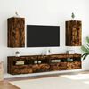 vidaXL TV-Wandschr&auml;nke mit LED-Leuchten 2 Stk. R&auml;uchereiche