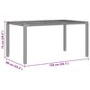 vidaXL Garten Essgruppe 5 pcs Schwarz Poly-Rattan