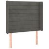 vidaXL Boxspringbett mit Matratze & LED Dunkelgrau 90x190 cm Samt