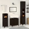 vidaXL Badezimmerm&ouml;bel-Set Wandmontiert 3 pcs Schwarz Eichen-Optik