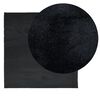 vidaXL Teppich OVIEDO Kurzflor Schwarz 120x120 cm