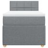 vidaXL Boxspringbett mit Matratze Hellgrau 80x200 cm Stoff