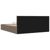 vidaXL Stauraumbett Hydraulisch Taupe Stoff 180&times;200 cm