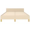 vidaXL Bettgestell ohne Matratze Creme 120x200 cm Stoff