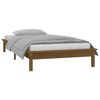 vidaXL Massivholzbett mit LEDs Honigbraun 75x190 cm