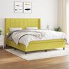 vidaXL Boxspringbett mit Matratze Gr&uuml;n 180x200 cm Stoff