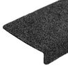 vidaXL Stufenmatten Selbstklebend 5 Stk. 65x21x4 cm Dunkelgrau Rechteckiger Rand