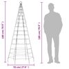 vidaXL LED-Weihnachtsbaum f&uuml;r Fahnenmast 200 LEDs Blau 180 cm
