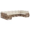 vidaXL Gartensofa-set 10 pcs Beige und Cremewei&szlig; Poly-Rattan