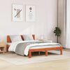 vidaXL Bettrahmen Wachsbraun 140 x 190 cm Massives Kiefernholz
