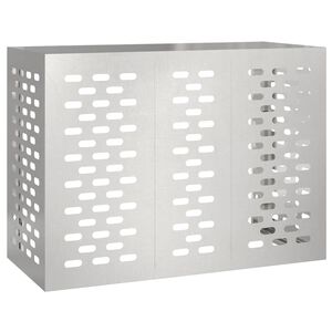 vidaXL Klimaanlagenabdeckung Silber 110 x 50 x 80 cm Edelstahl