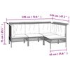 vidaXL 8-tlg. Garten-Lounge-Set mit Kissen Grau Poly Rattan