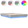 vidaXL Bettgestell mit LED Betongrau 160x200 cm
