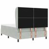 vidaXL Boxspringbett mit Matratze Hellgrau 190 x 140 cm Polyester