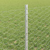 vidaXL Zaun mit Pfosten Silber 0,6 x 100 m Stahl