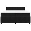 vidaXL Boxspringbett mit Matratze Schwarz 200x200 cm Samt