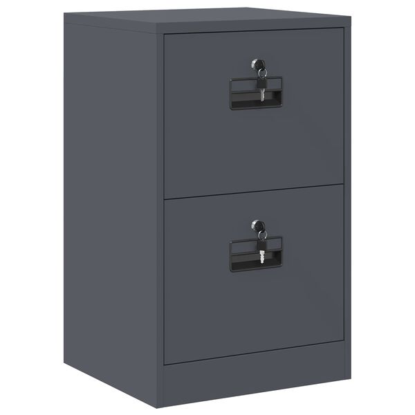 vidaXL Aktenschrank Anthrazit 44 x 50 x 106,5 cm Kaltgewalzter Stahl