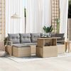 vidaXL Garten-Sofa-Set mit Kissen 7 pcs Beige und Hellgrau