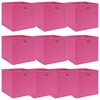 vidaXL Aufbewahrungsboxen 10 Stk. Rosa 32x32x32 cm Stoff