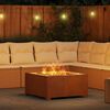 vidaXL Feuerstelle Braun 80 x 80 x 40 cm Wetterfeststahl