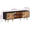 vidaXL TV-Schrank 140x30x46 cm Rohes Mangoholz und Massivholz Akazie