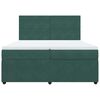 vidaXL Boxspringbett mit Matratze Dunkelgr&uuml;n 200x200 cm Samt