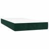 vidaXL Boxspringbett mit Matratze & LED Dunkelgr&uuml;n 200x200 cm Samt