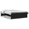 vidaXL Bettgestell Schwarz 135x190 cm Holzwerkstoff und Metall