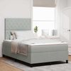 vidaXL Boxspringbett mit Matratze Hellgrau 120 x 190 cm Stoff