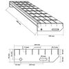 vidaXL Gitterroststufe 80x24x7 cm Verzinkter Stahl