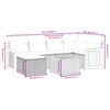 vidaXL 6-tlg. Garten-Sofagarnitur mit Kissen Beige Poly Rattan