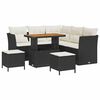 vidaXL Gartensofa-set 8 stk. Schwarz Poly-Rattan